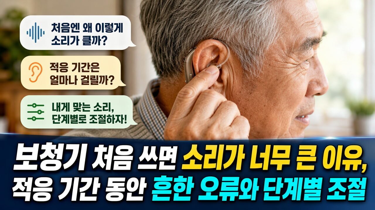 보청기 처음 쓰면 소리가 너무 큰 이유, 적응 기간 동안 흔한 오류와 단계별 조절
