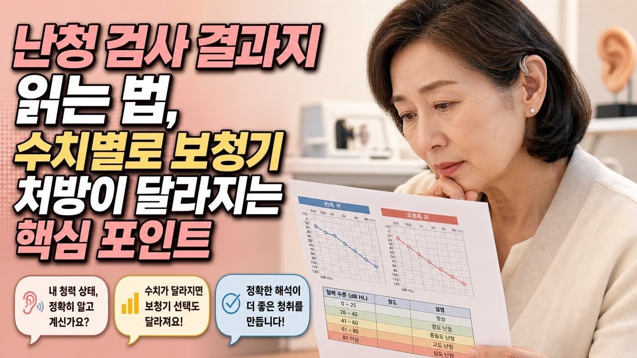 난청 검사 결과지 읽는 법, 수치별로 보청기 처방이 달라지는 핵심 포인트