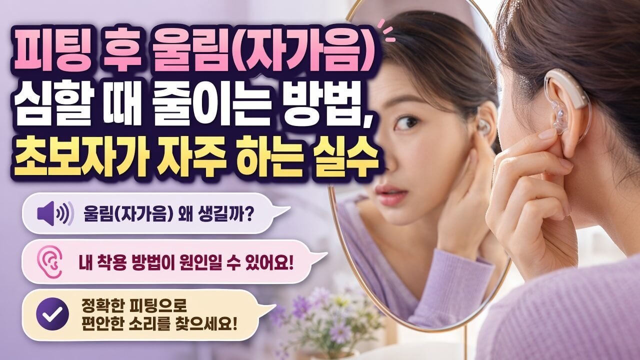 피팅 후 울림(자가음) 심할 때 줄이는 방법, 초보자가 자주 하는 실수