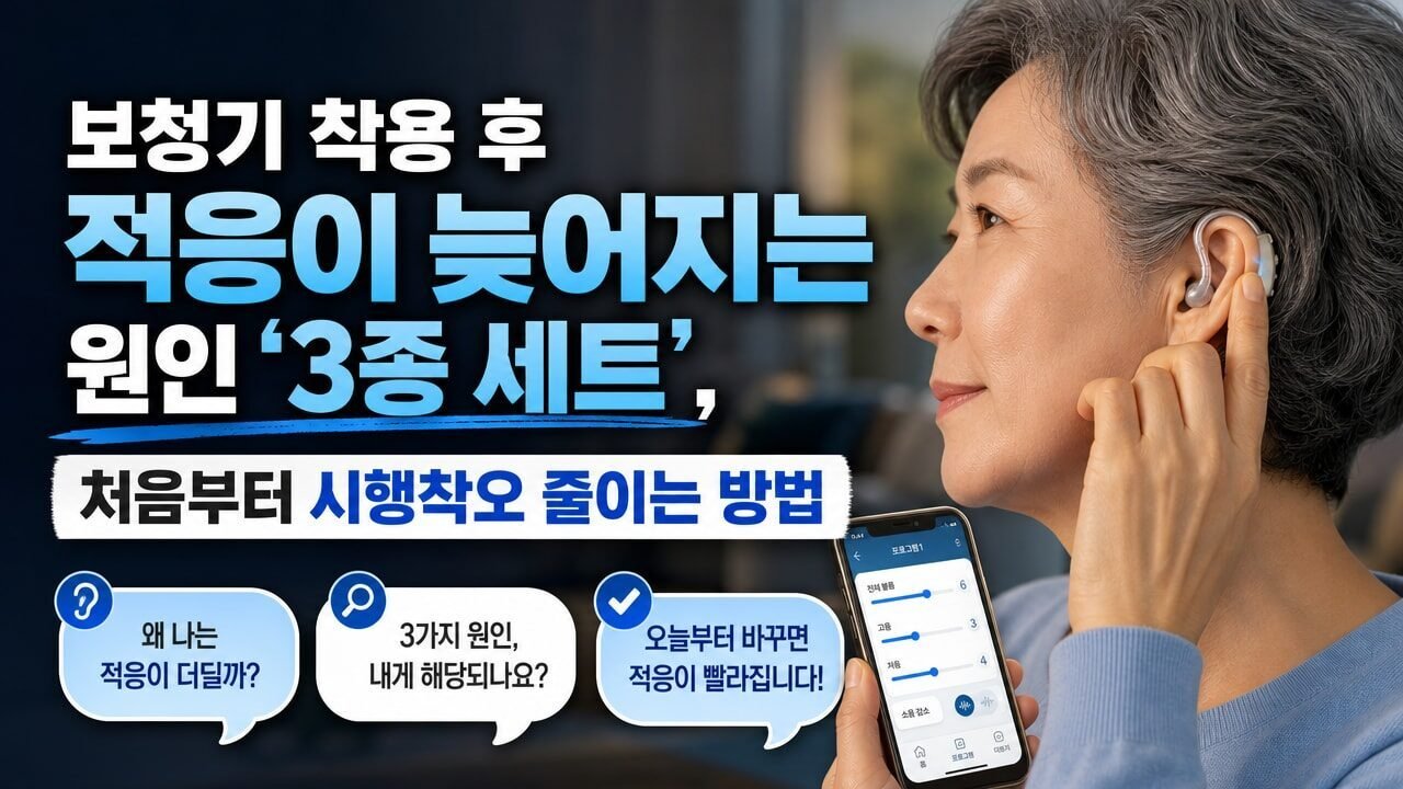 보청기 착용 후 적응이 늦어지는 원인 ‘3종 세트’, 처음부터 시행착오 줄이는 방법