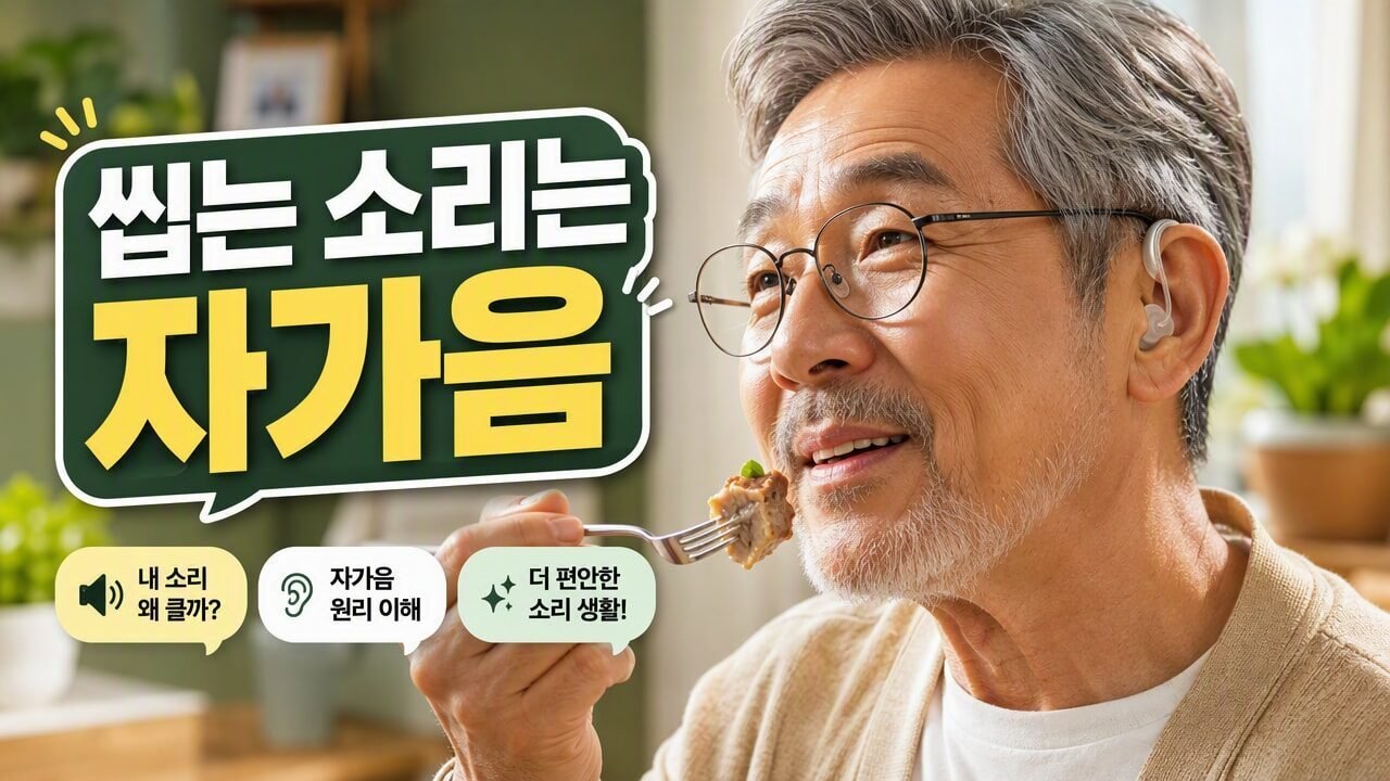 보청기 착용 중 씹는 소리·발걸음이 크게 들릴 때, 고장 아닌 자가음 조절 기준