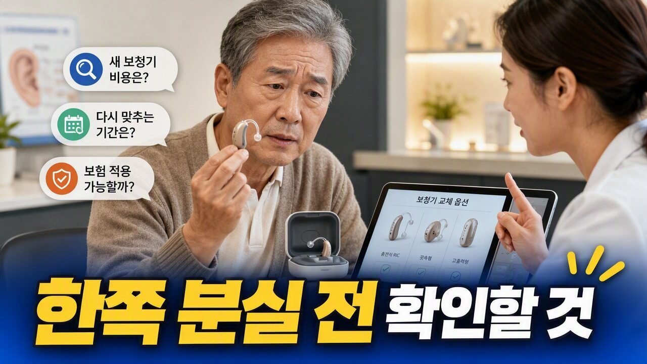 보청기 한쪽을 잃어버렸다면 새 제품부터 살까? 분실 후 확인할 보증·대체 사용 방법
