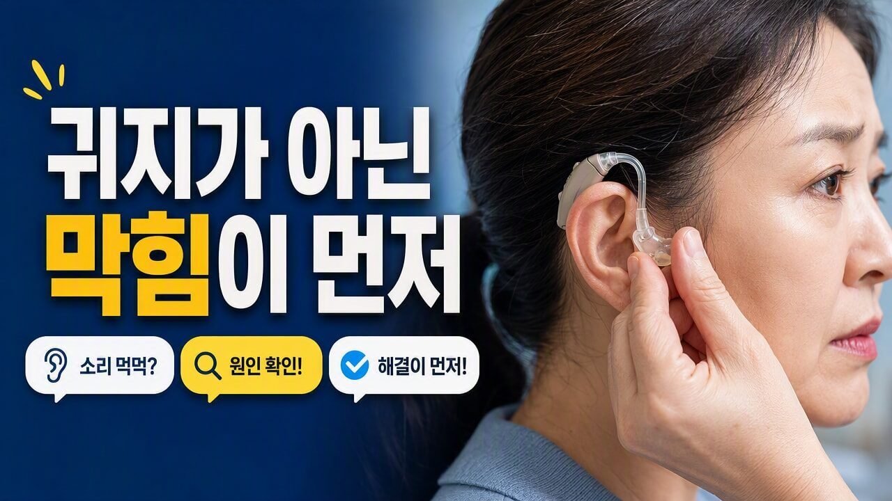 보청기 소리가 갑자기 ‘먹먹+답답’해졌다면, 귀지 말고 먼저 의심할 4가지