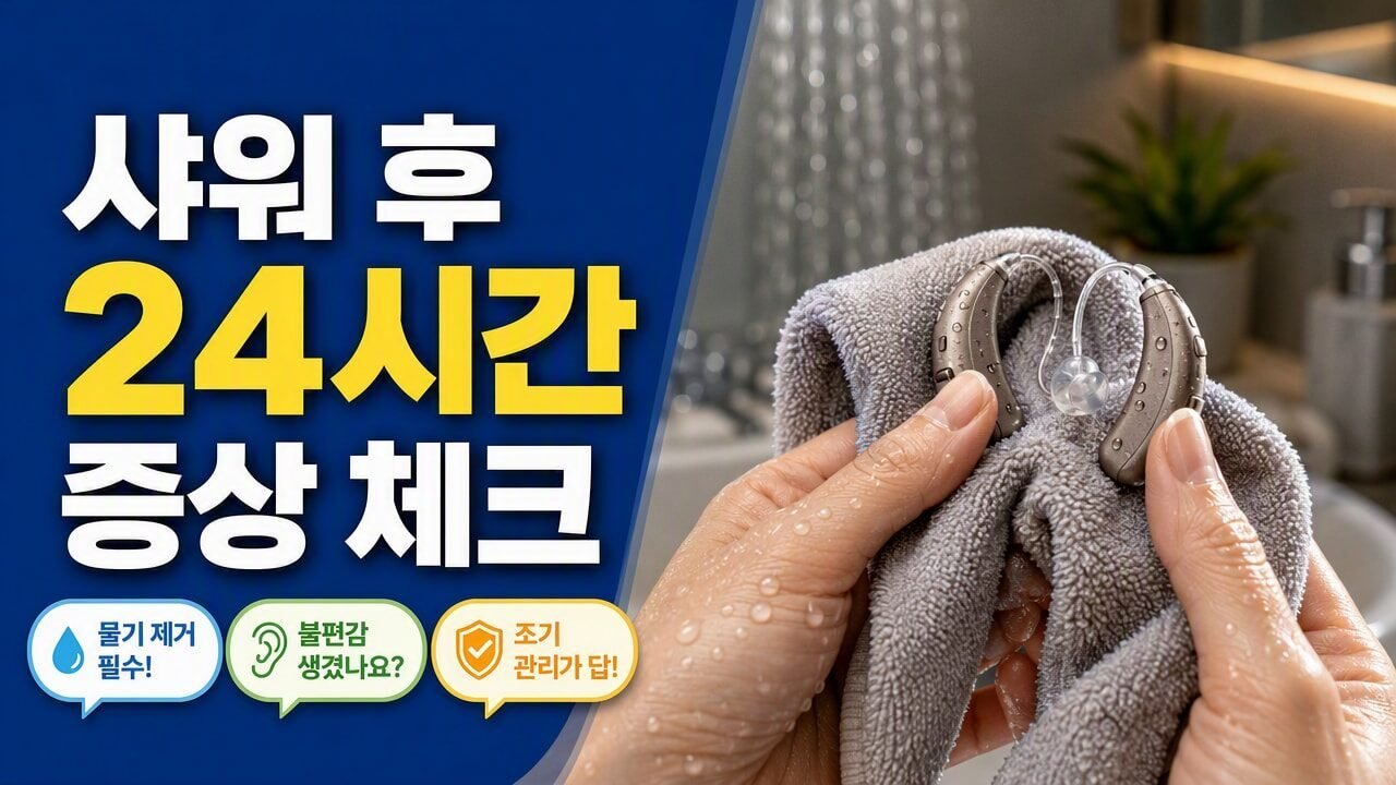 보청기 방수 믿고 샤워했다면 확인할 증상, 젖은 뒤 24시간 내 체크할 5가지