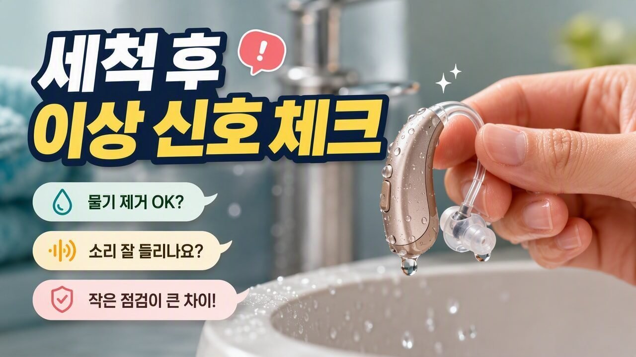 보청기 방수 믿고 세면대에서 세척했을 때 생길 수 있는 이상 증상, 건조 전 확인할 점