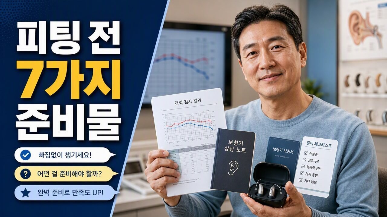 보청기 피팅 예약 전 준비물, ‘난청 검사 결과’ 외에 챙겨가면 좋은 것 7가지