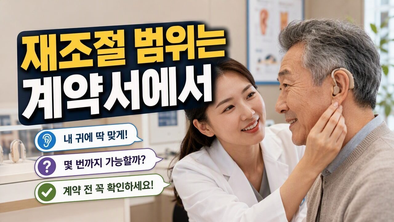 보청기 구입 전에 꼭 물어봐야 할 재조절 범위, 가격보다 중요한 질문 7개