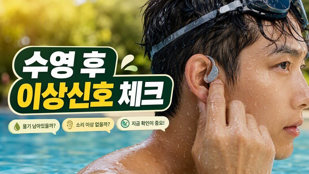 보청기 방수 믿고 수영했다가 난 뒤 확인할 증상, ‘건조 시간’ 전에 먼저 봐야 할 체크리스트