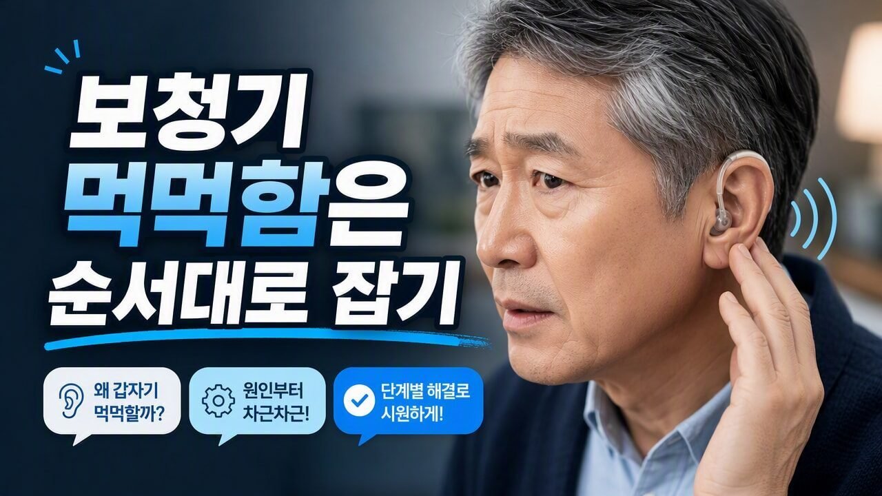 보청기 소리가 계속 ‘먹먹’해질 때, 귀지·습기 외에 의외로 흔한 원인과 해결 순서