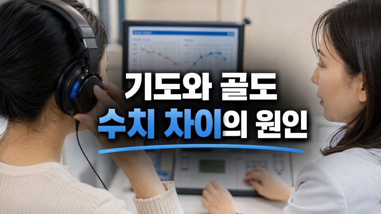 마천동보청기 처음 맞출 때 기도청력과 골도청력 검사 결과가 다른 이유