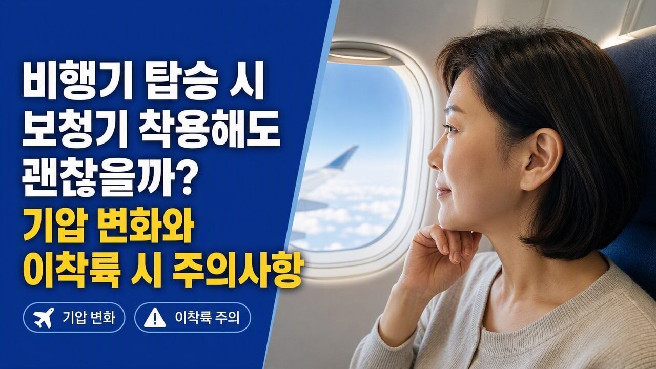 비행기 탑승 시 보청기 착용해도 괜찮을까? 기압 변화와 이착륙 시 주의사항