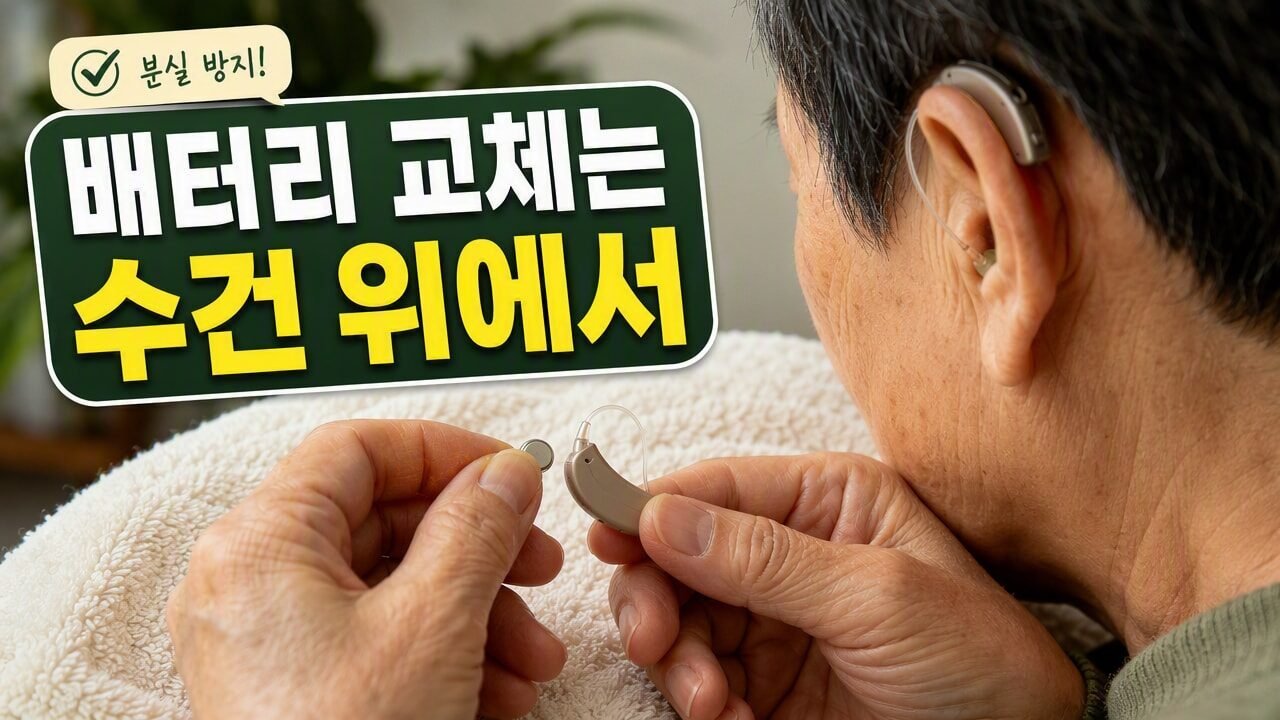 천호동보청기 손 떨림 있는 부모님 귓속형 배터리 교체할 때 파손 줄이는 요령